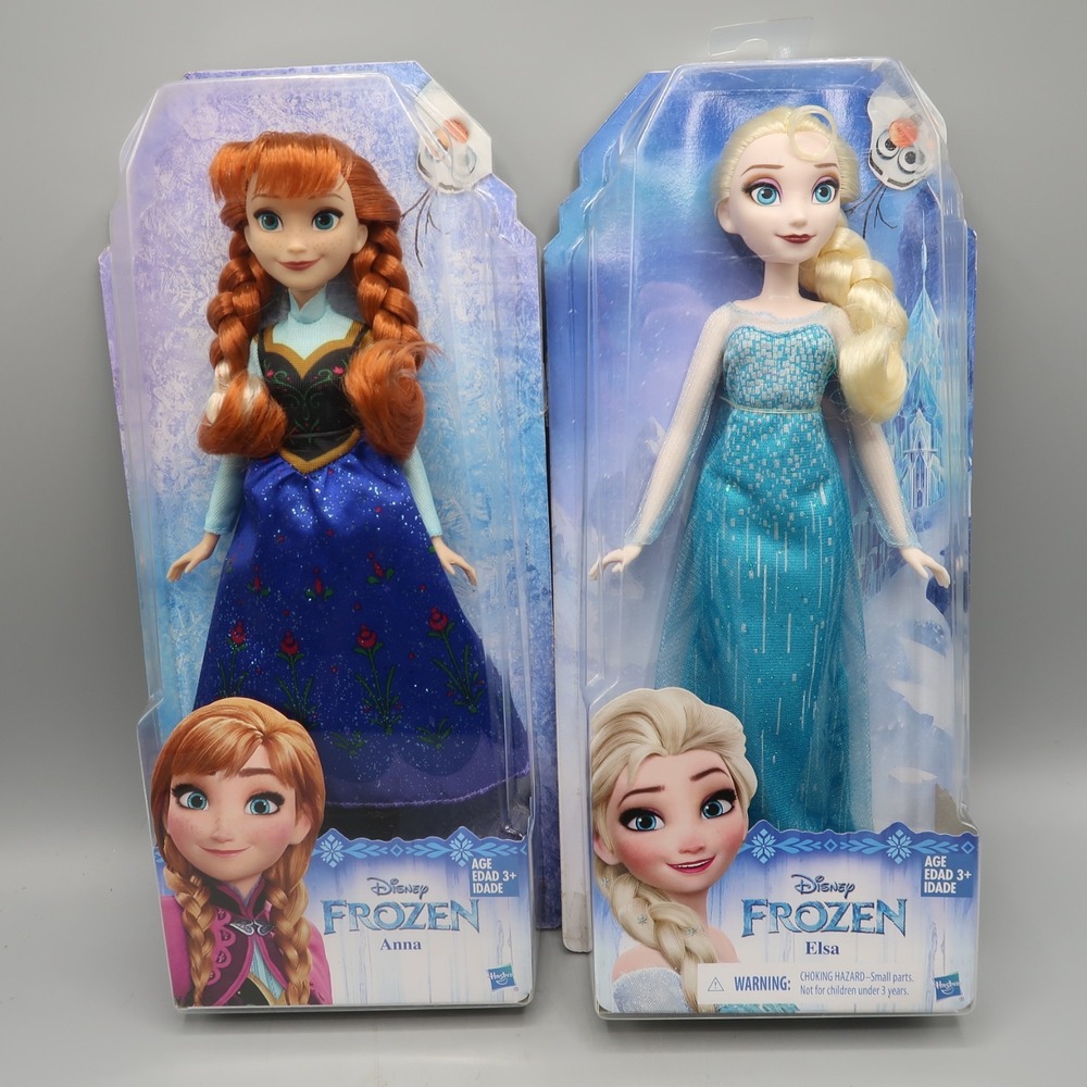 Set Of 2 Frozen Disney Classic Barbie Doll Anna & Elsa Dolls new 2008